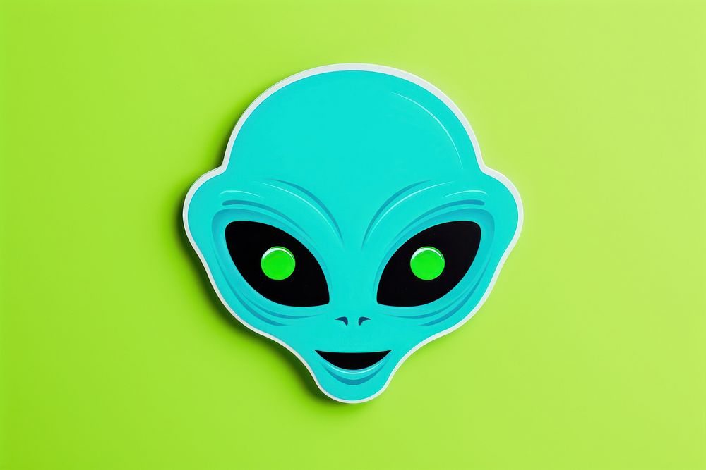 Alien shape green representation.