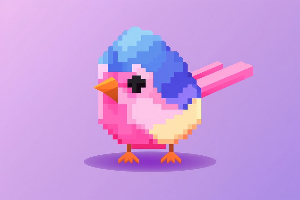 Bird pixel animal art creativity.