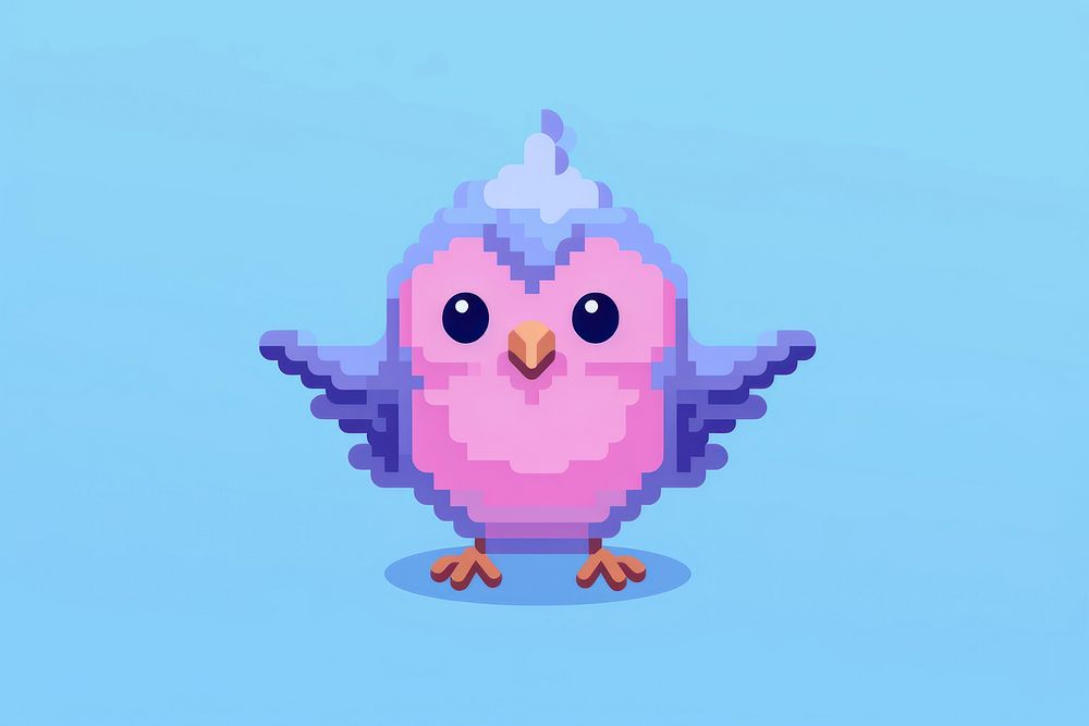 Bird pixel wildlife cartoon animal. | Premium Photo Illustration - rawpixel