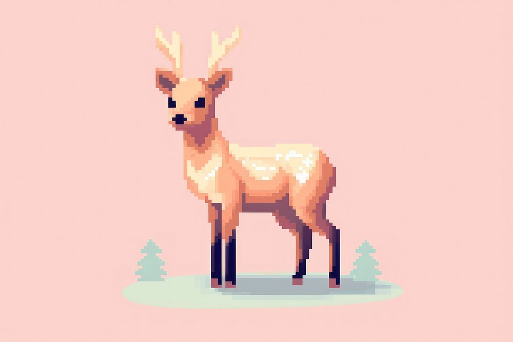 Deer pixel animal mammal representation.