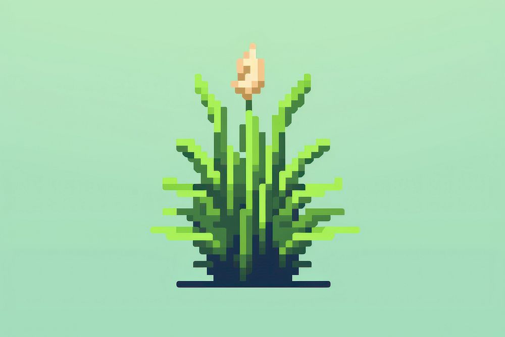 Grass pixel graphics green plant.