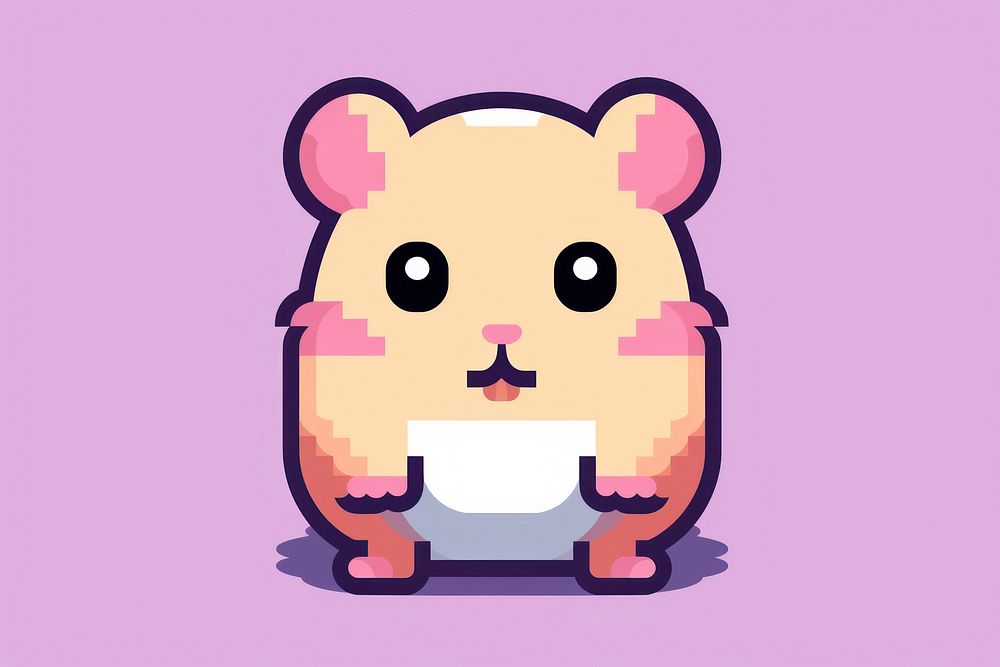 Hamster pixel rodent mammal animal.
