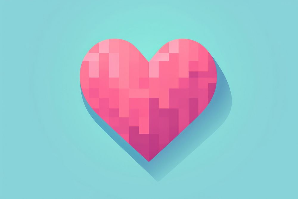 Heart pixel shape creativity pattern.