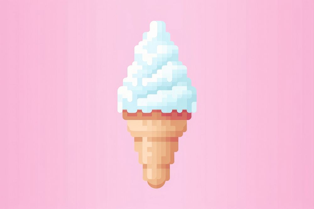 Ice cream pixel dessert food freshness.