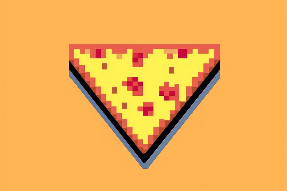 Pizza pixel shape blackboard pixelated.