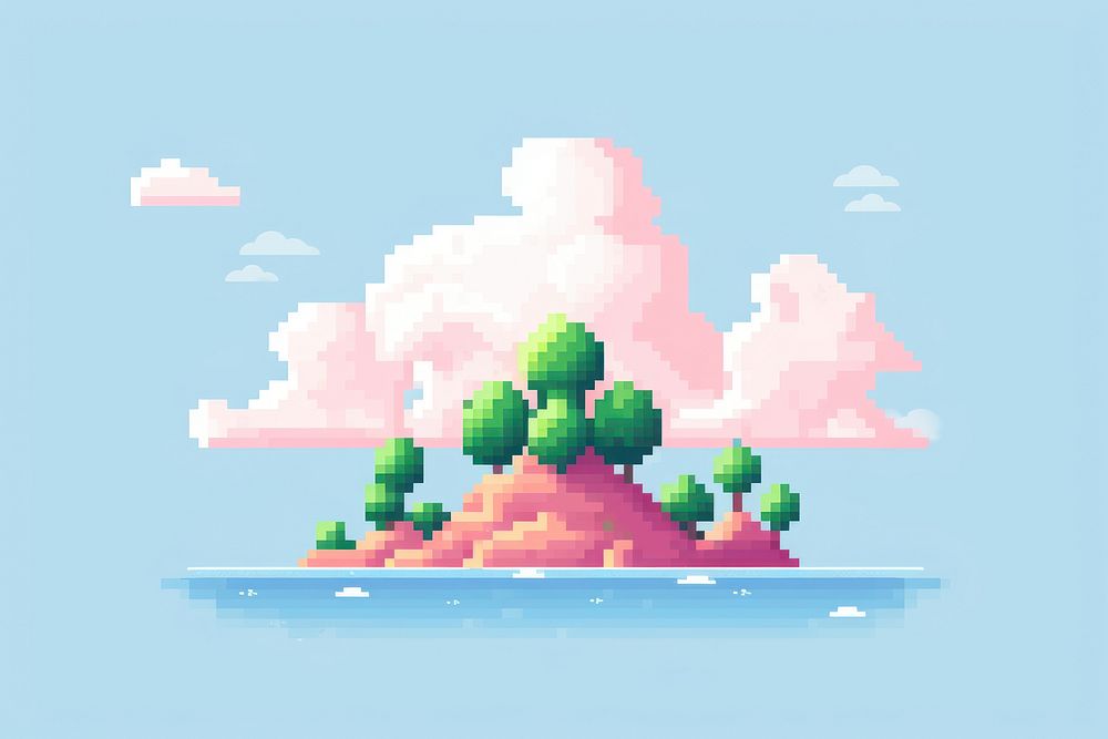 Summer pixel outdoors nature cloud.