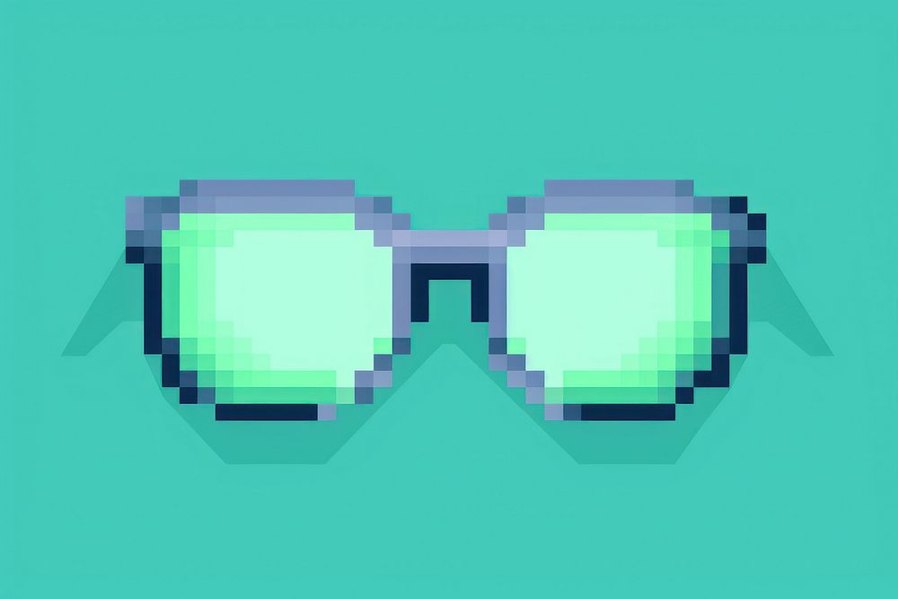 Sunglasses pixel shape accessories technology.