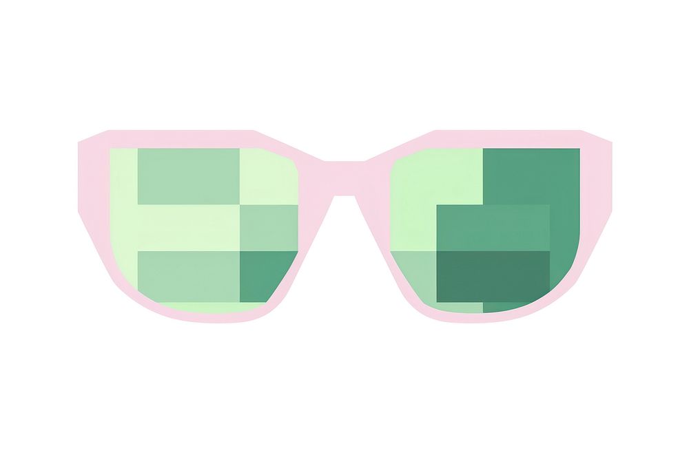Sunglasses pixel shape white background accessories.