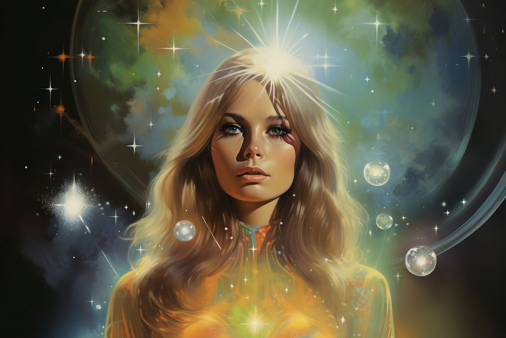 1970s airbrush art of a nebula adult spirituality creativity.