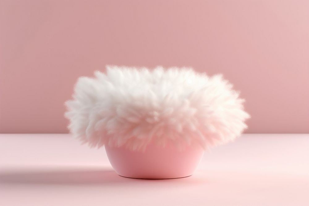 Coffee cup fluffy wool vase porcelain softness.