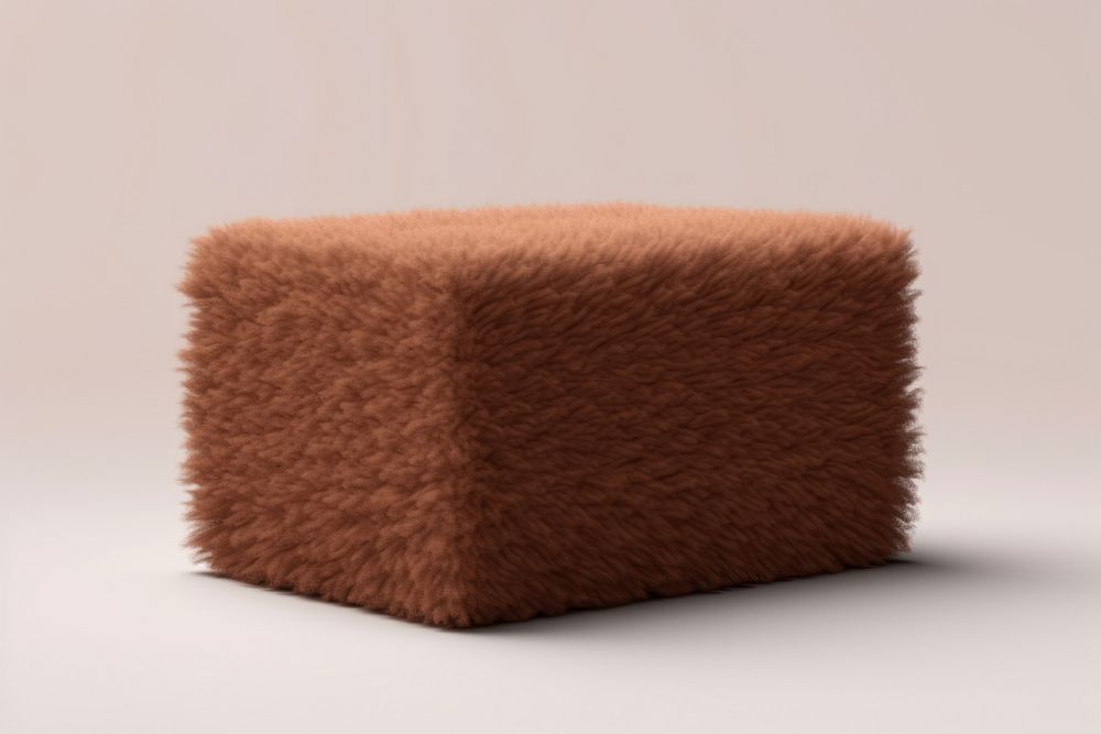 Chocolate slice fluffy wool furniture simplicity softness.