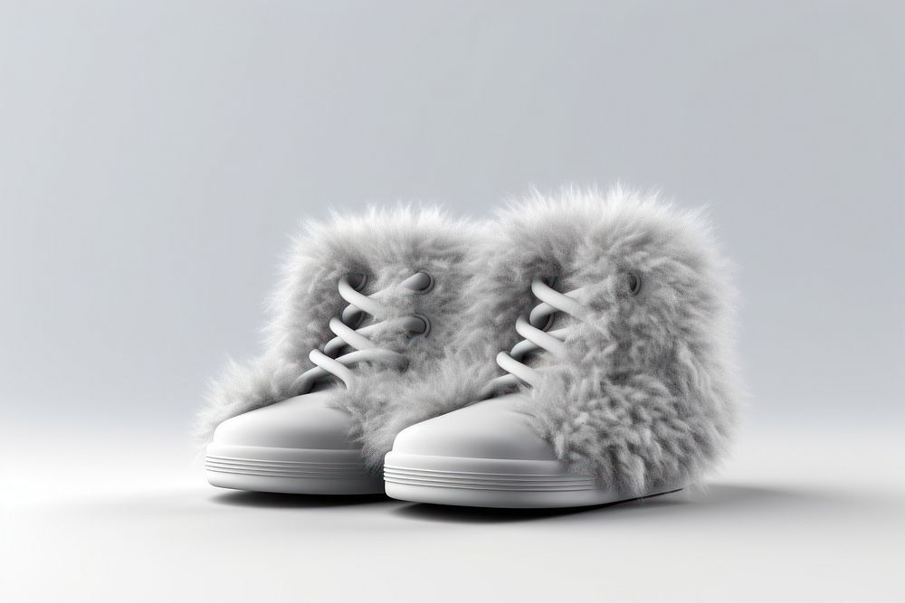 Shoes fluffy wool footwear clothing textile.