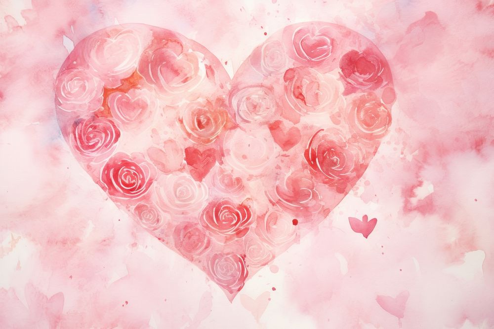 Heart and rose pettern background backgrounds creativity freshness.