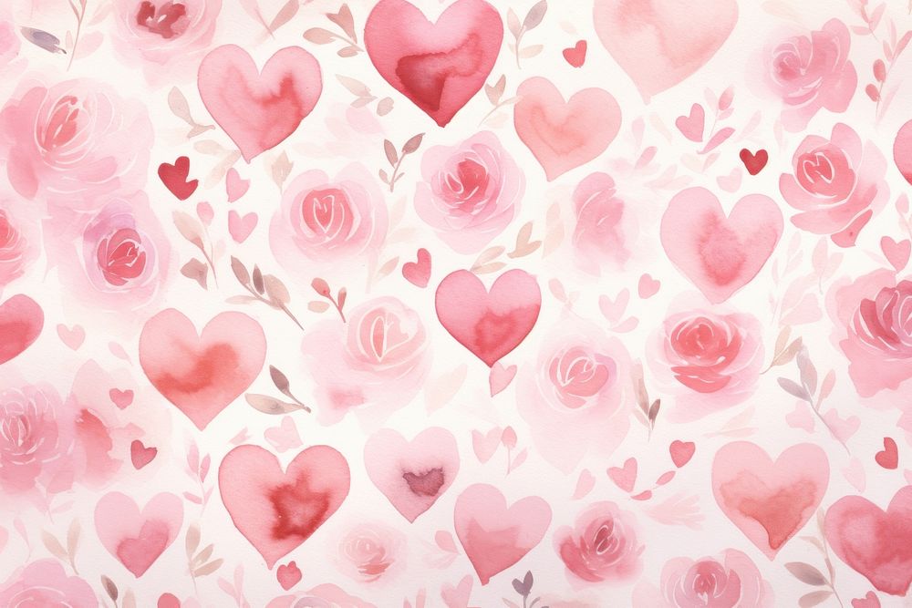 Heart and rose pettern background backgrounds flower petal.