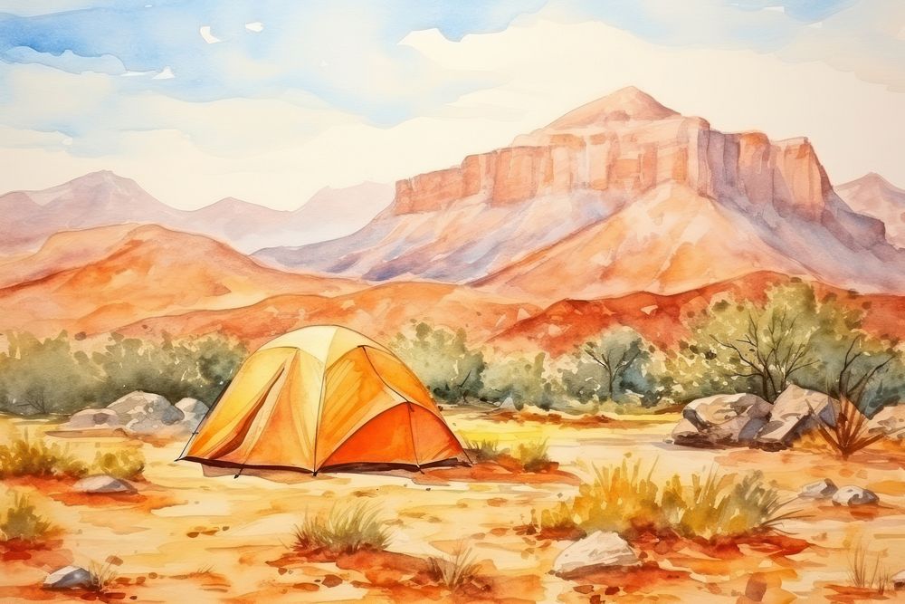 Camping in mountain background outdoors nature tent.