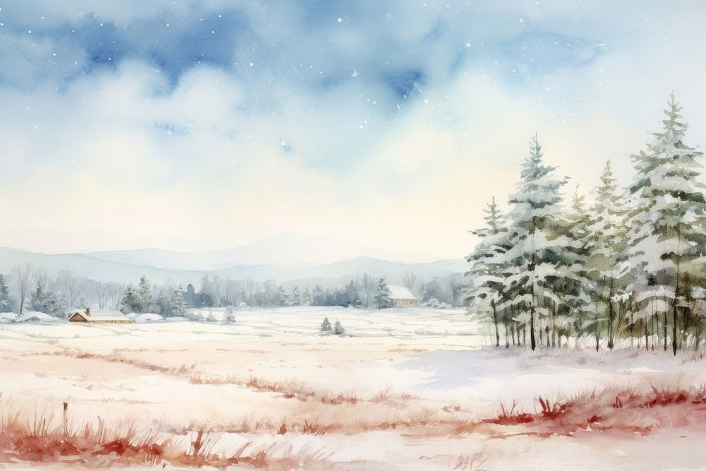 Christmas countryside background landscape outdoors nature.