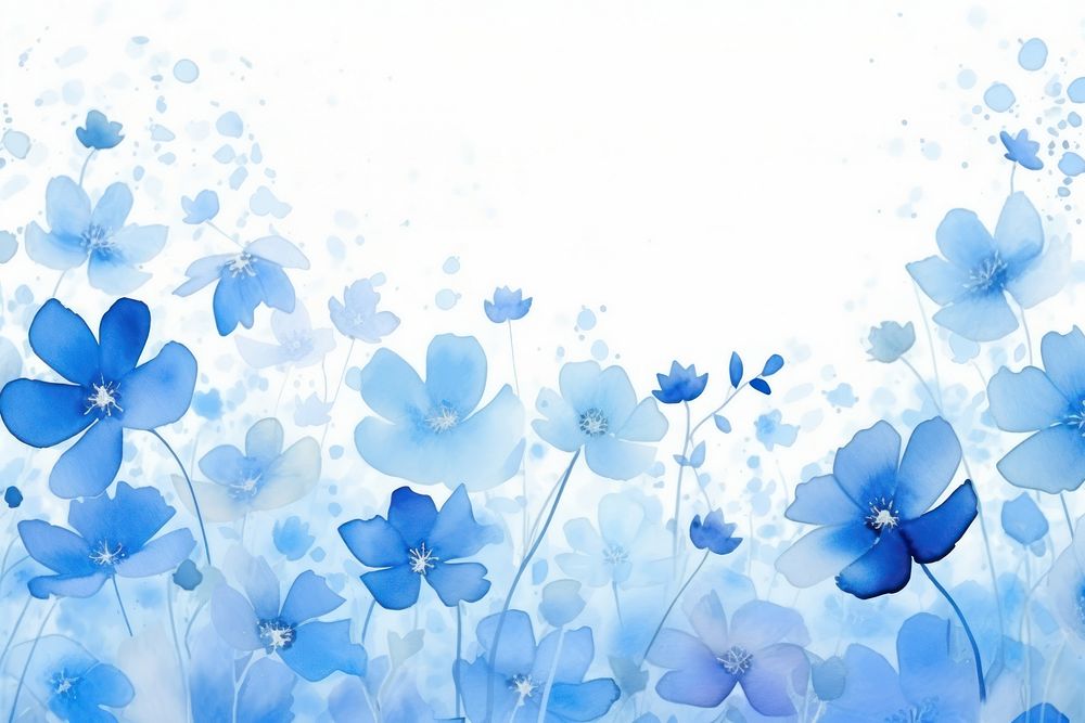 Background blue flowers backgrounds pattern nature.