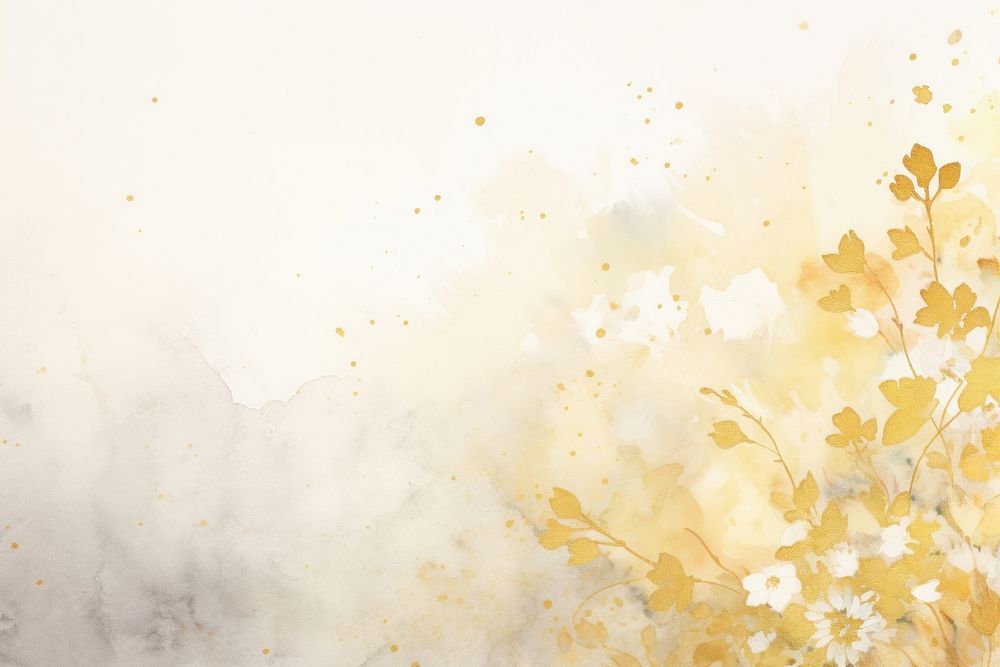 Background golden flowers backgrounds painting paper.