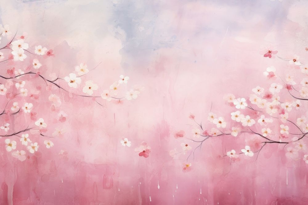 Background pink flowers backgrounds painting blossom.