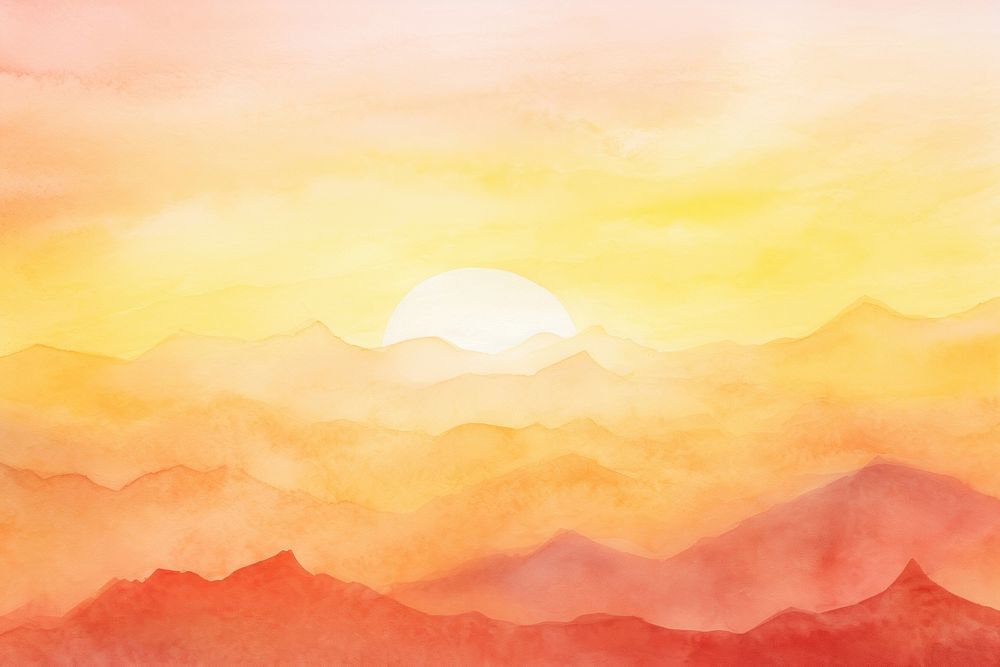 Sunset mountain background backgrounds sunlight outdoors.
