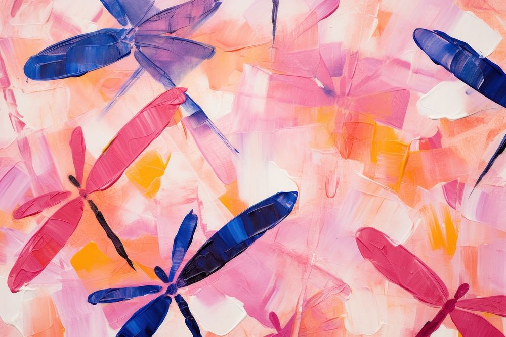 Dragonflies backgrounds abstract painting.