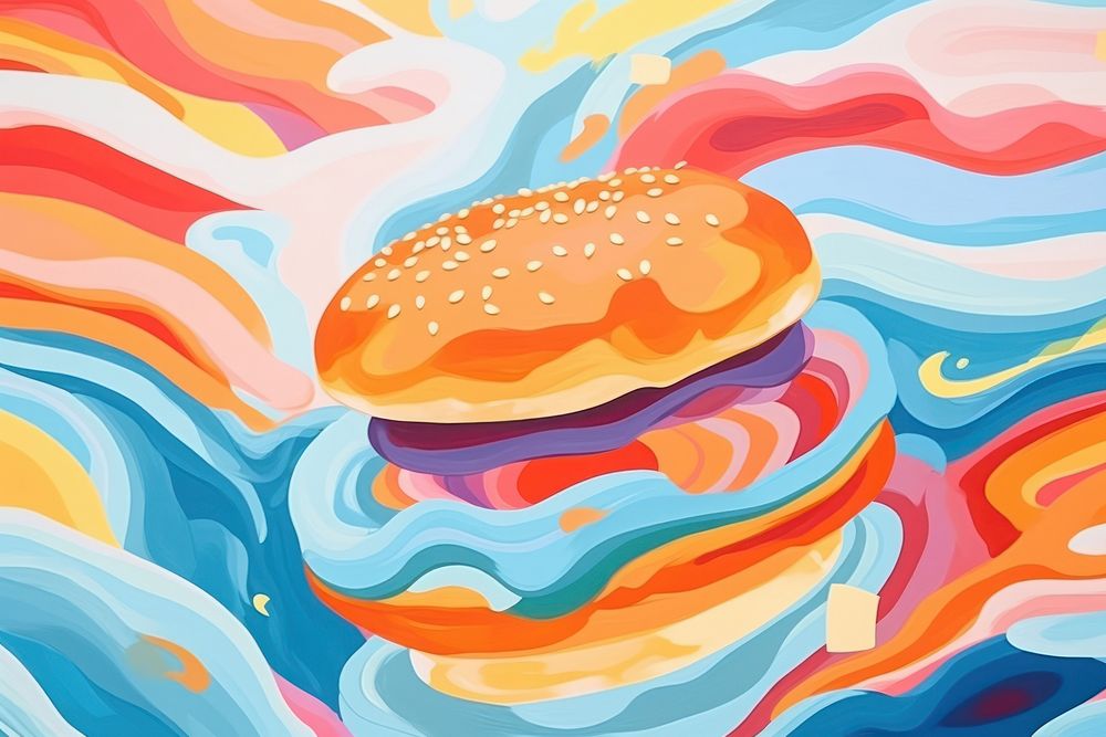 Burger backgrounds abstract painting.