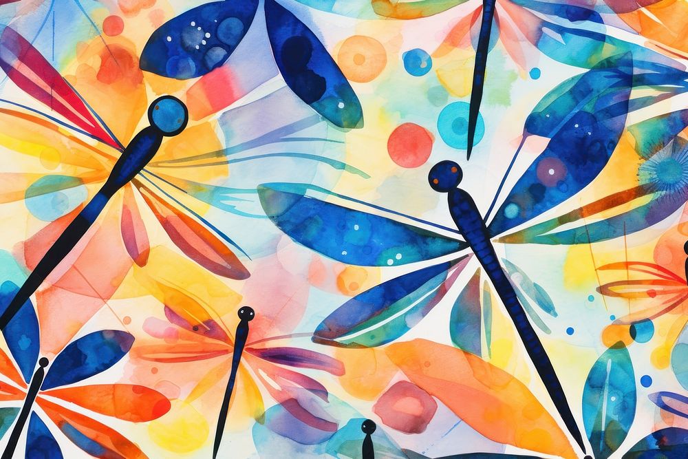 Dragonflies backgrounds dragonfly pattern.