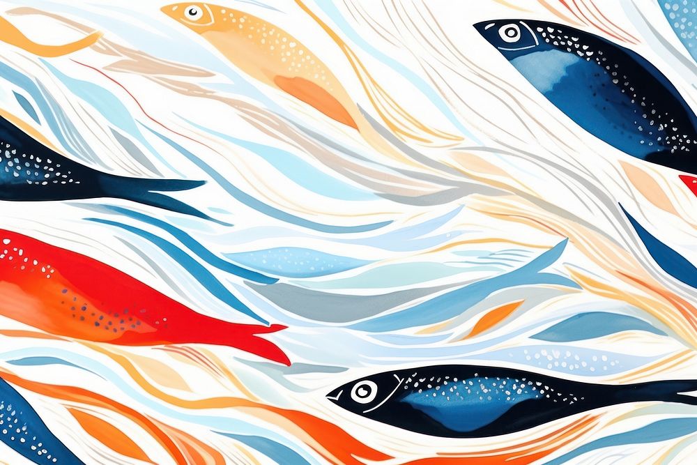 Fish backgrounds abstract pattern.