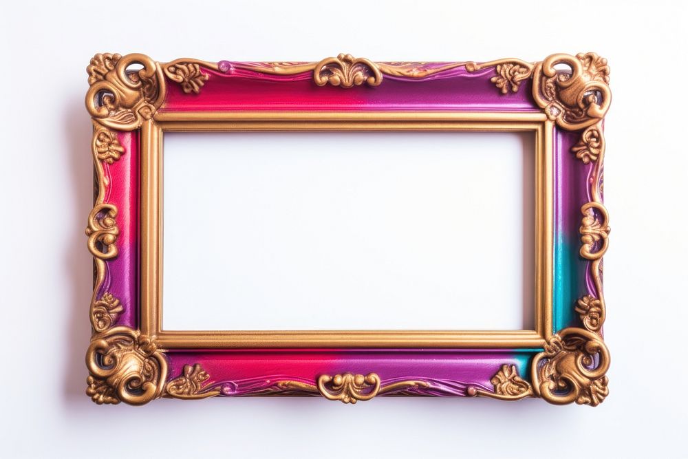 Colorful frame rectangle white background architecture.