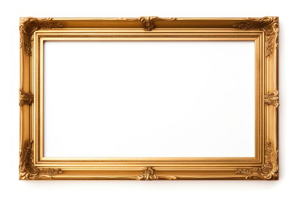 Art deco gold frame backgrounds rectangle white background.