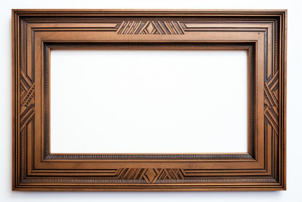 Art deco wood frame backgrounds rectangle white background.