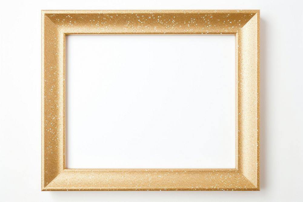 Gold glitter frame backgrounds rectangle white background.
