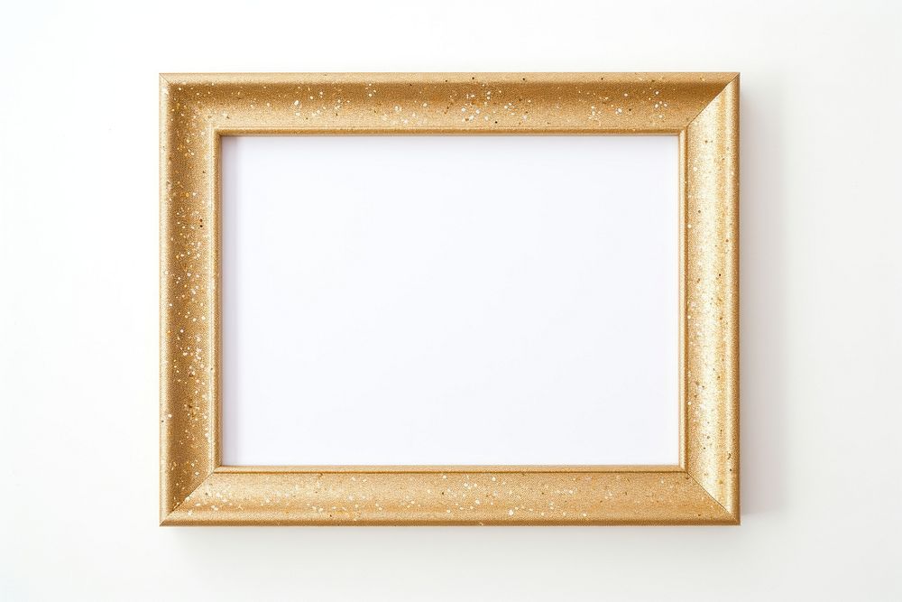 Gold glitter frame backgrounds rectangle white background.