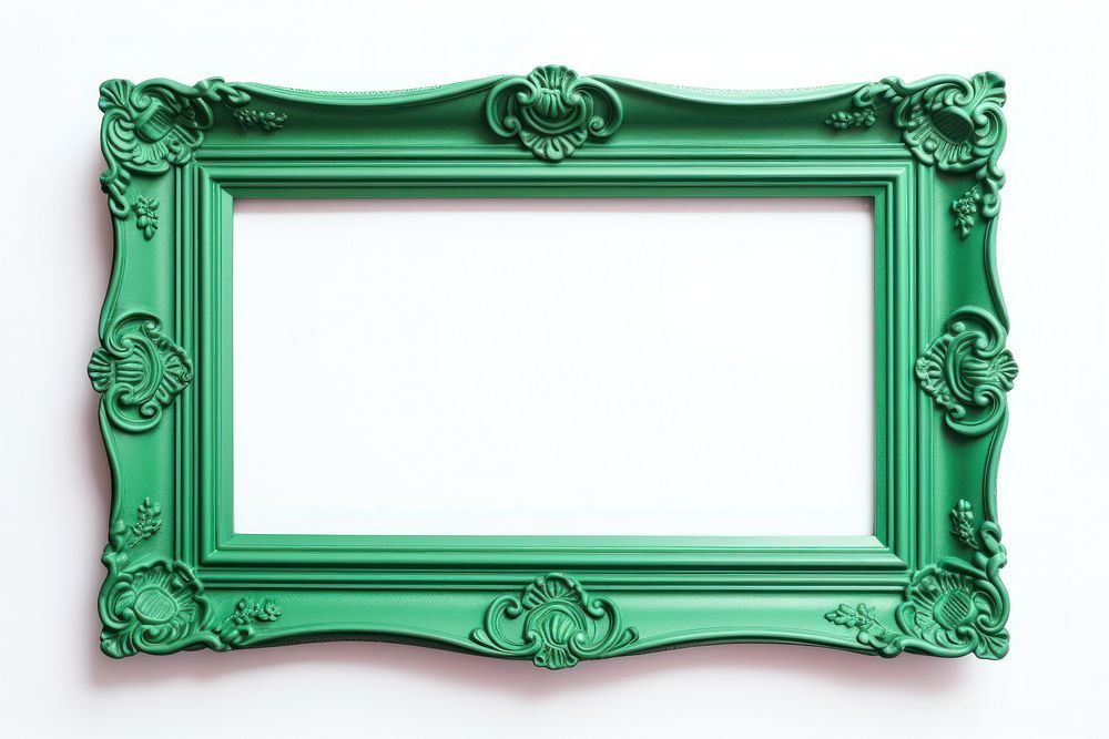 Green plastic texture frame backgrounds rectangle white background.