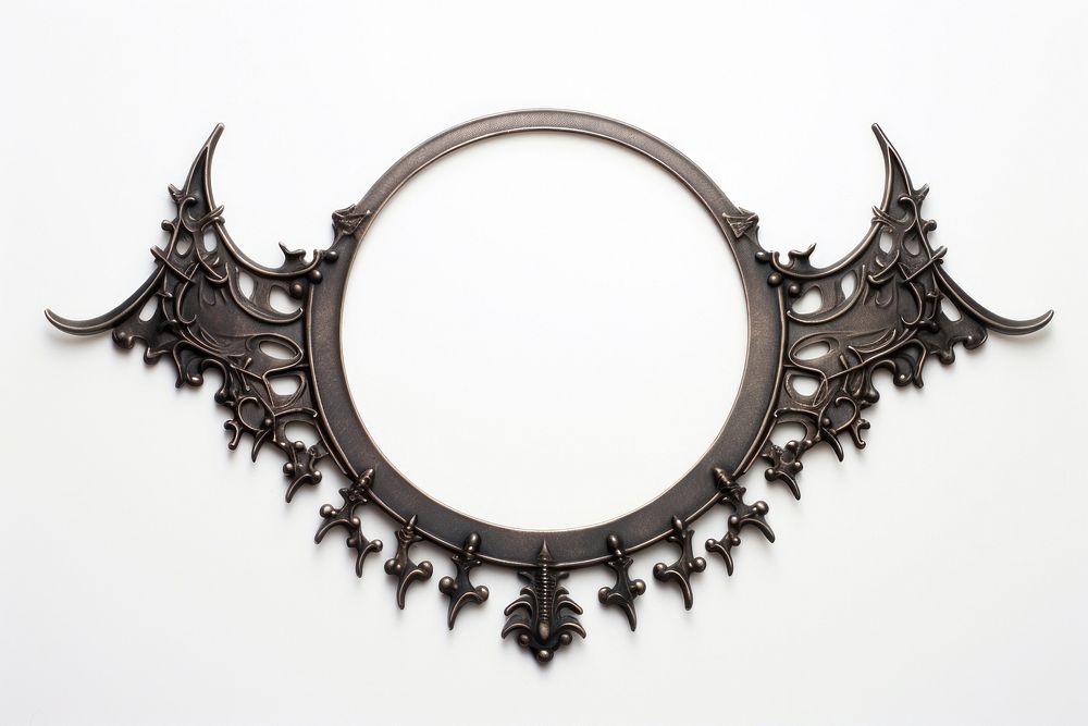 Iron moon frame necklace jewelry photo.