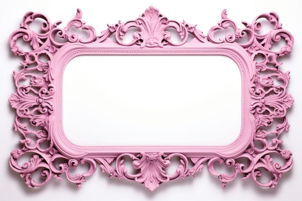 Iron pink frame backgrounds rectangle white background.