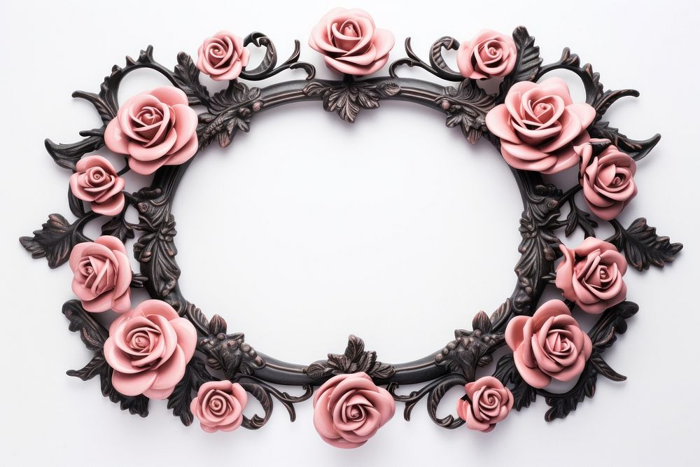 Rose iron frame flower jewelry plant.