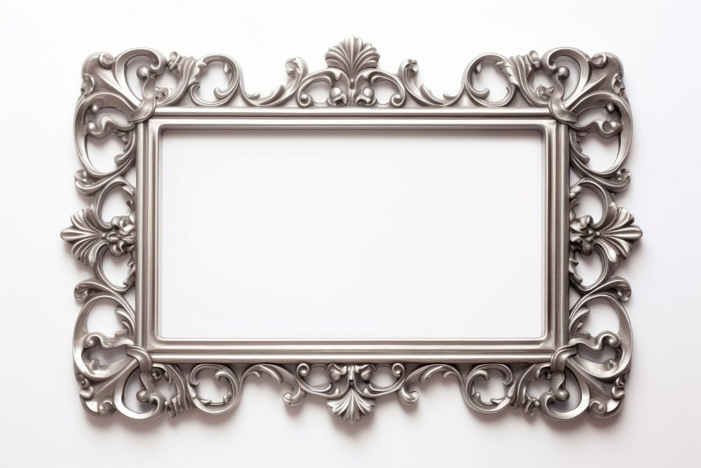 Valentines silver frame rectangle white background architecture.