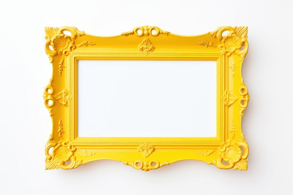 Yellow frame rectangle white background architecture.