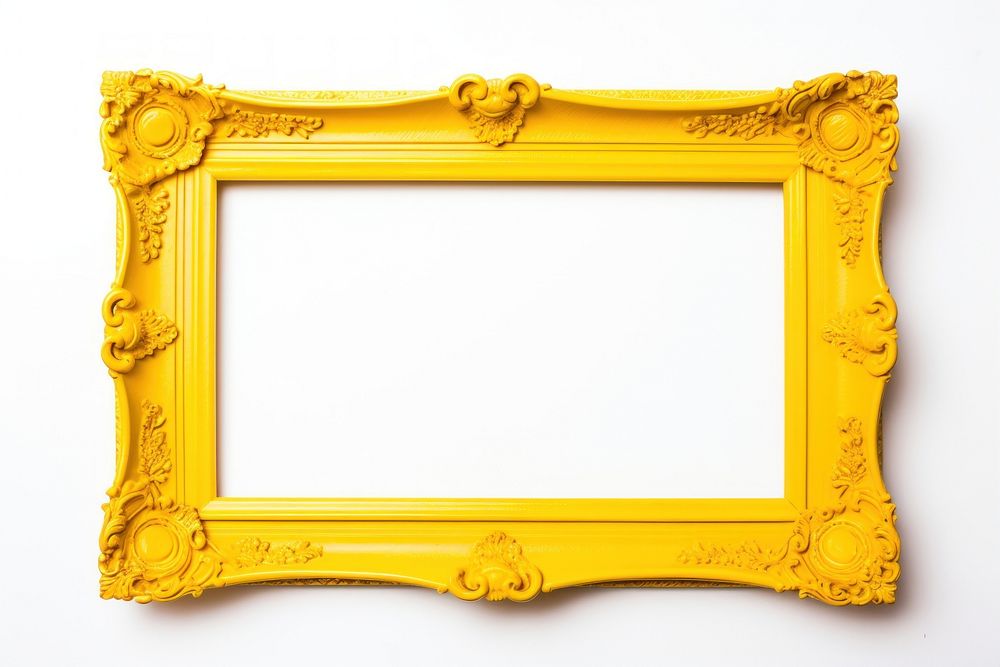 Yellow frame backgrounds rectangle white background.