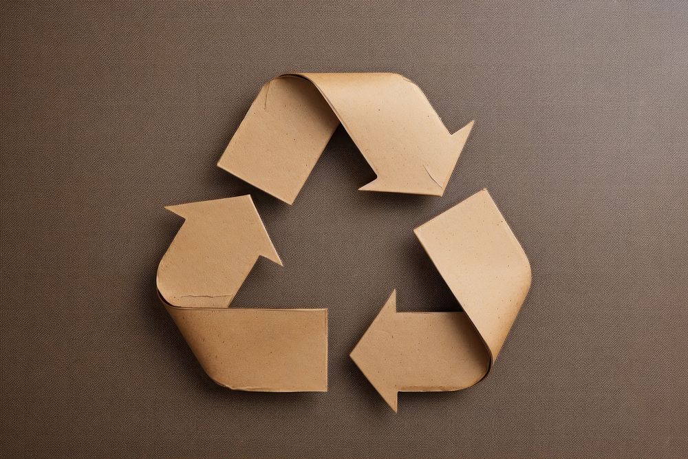 2d recycle symbol cardboard paper container.