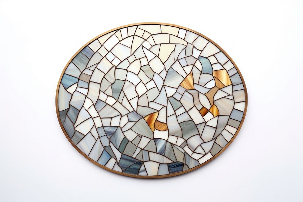 Mosaic tiles of table shape glass art.