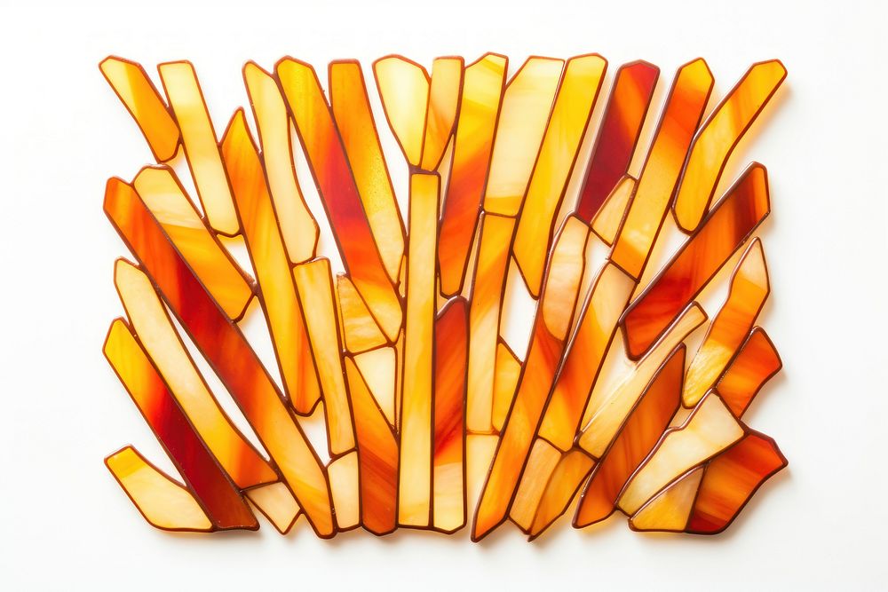 Mosaic tiles of french-fries backgrounds food white background.
