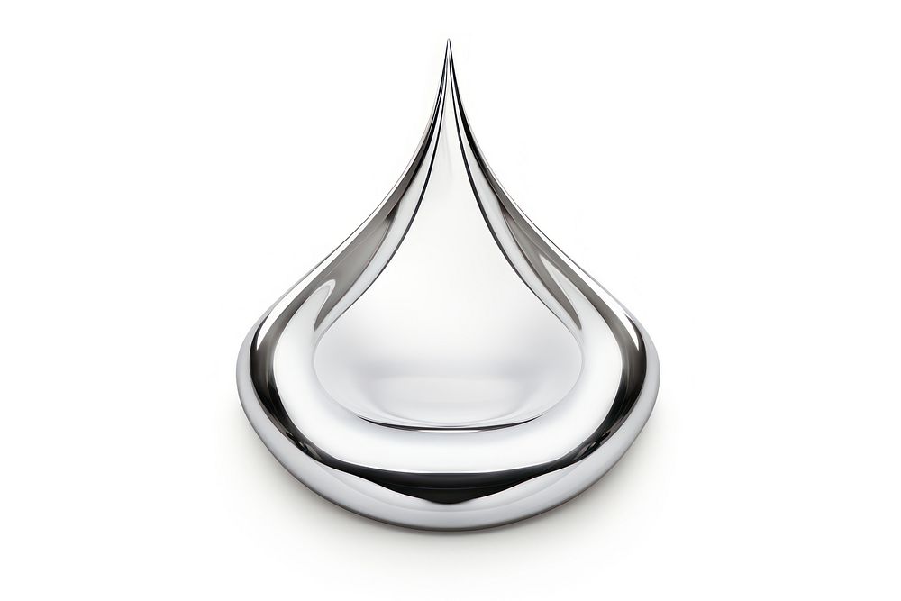 Water drop silver white background accessories.