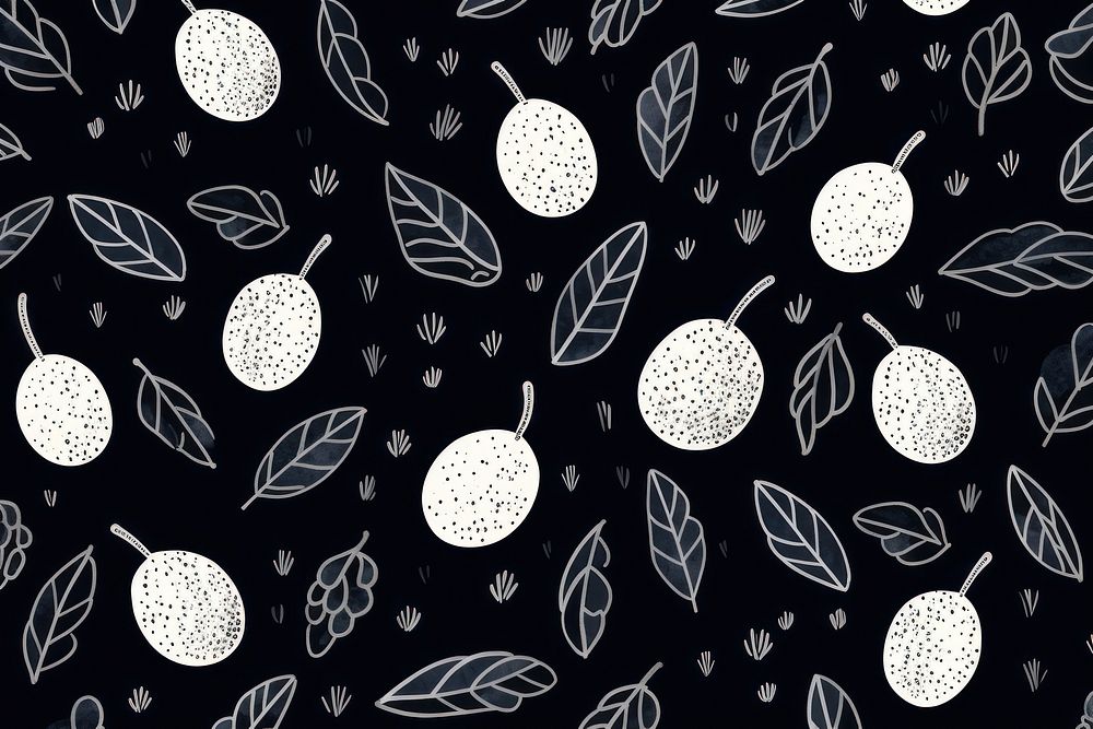 Blueberry backgrounds pattern black.