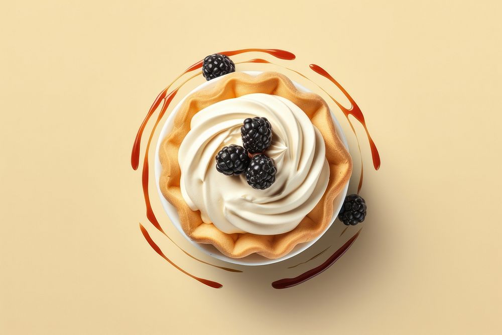 Montblanc dessert cupcake cream berry.