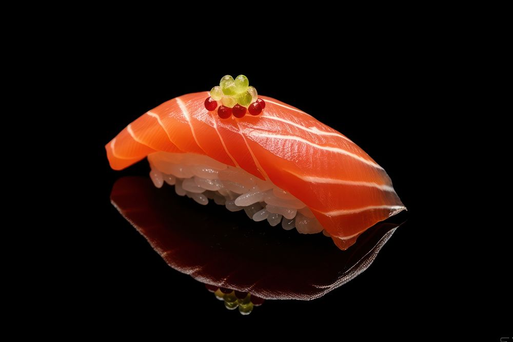 Nigiri sushi seafood salmon rice.
