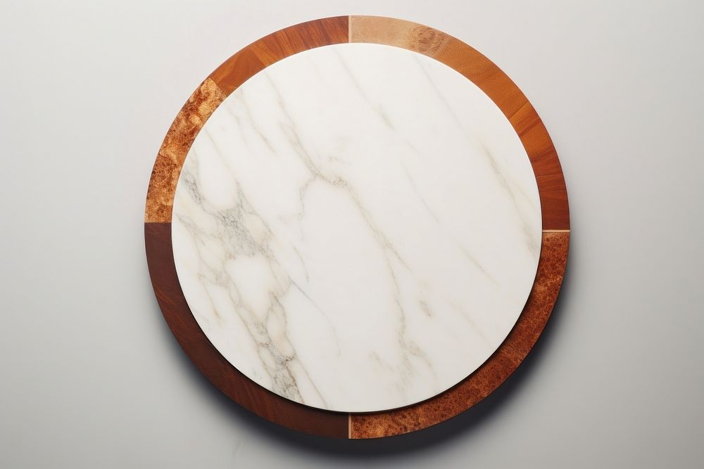 Circle marble product display furniture dishware pattern.