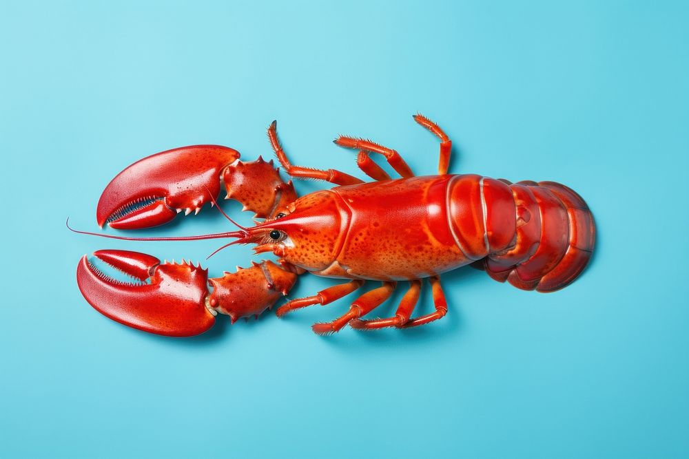 Cooked lobster seafood animal invertebrate.