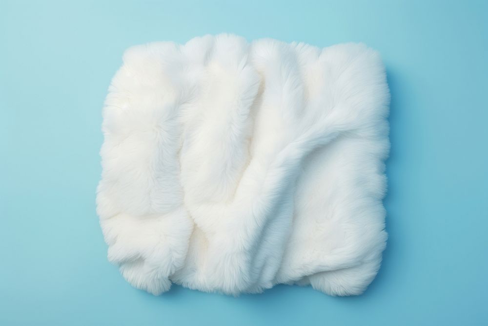 Fluffy blanket fur turquoise softness.